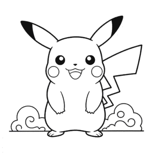 Målarbild Gigantamax Pikachu
