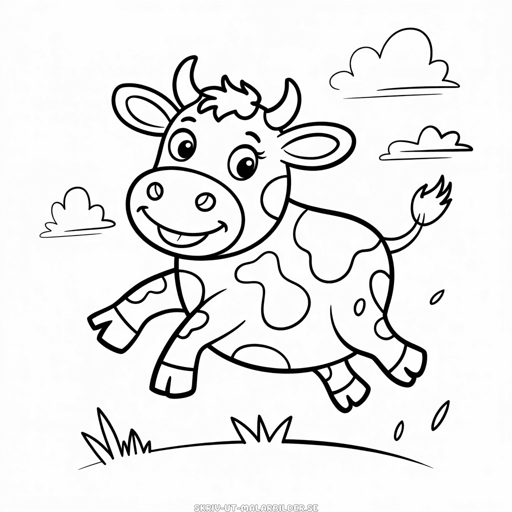 Målarbild Gratis Ko