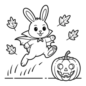 Målarbild Halloween Kanin