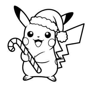 Målarbild Julpikachu