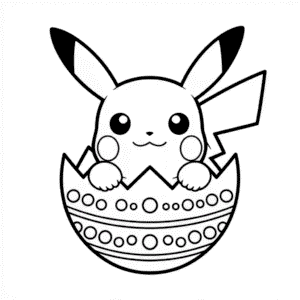 Målarbild Påsk Pikachu