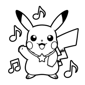 Målarbild Pikachu Popstjärna