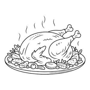 Målarbild Tacksägelsekalkon