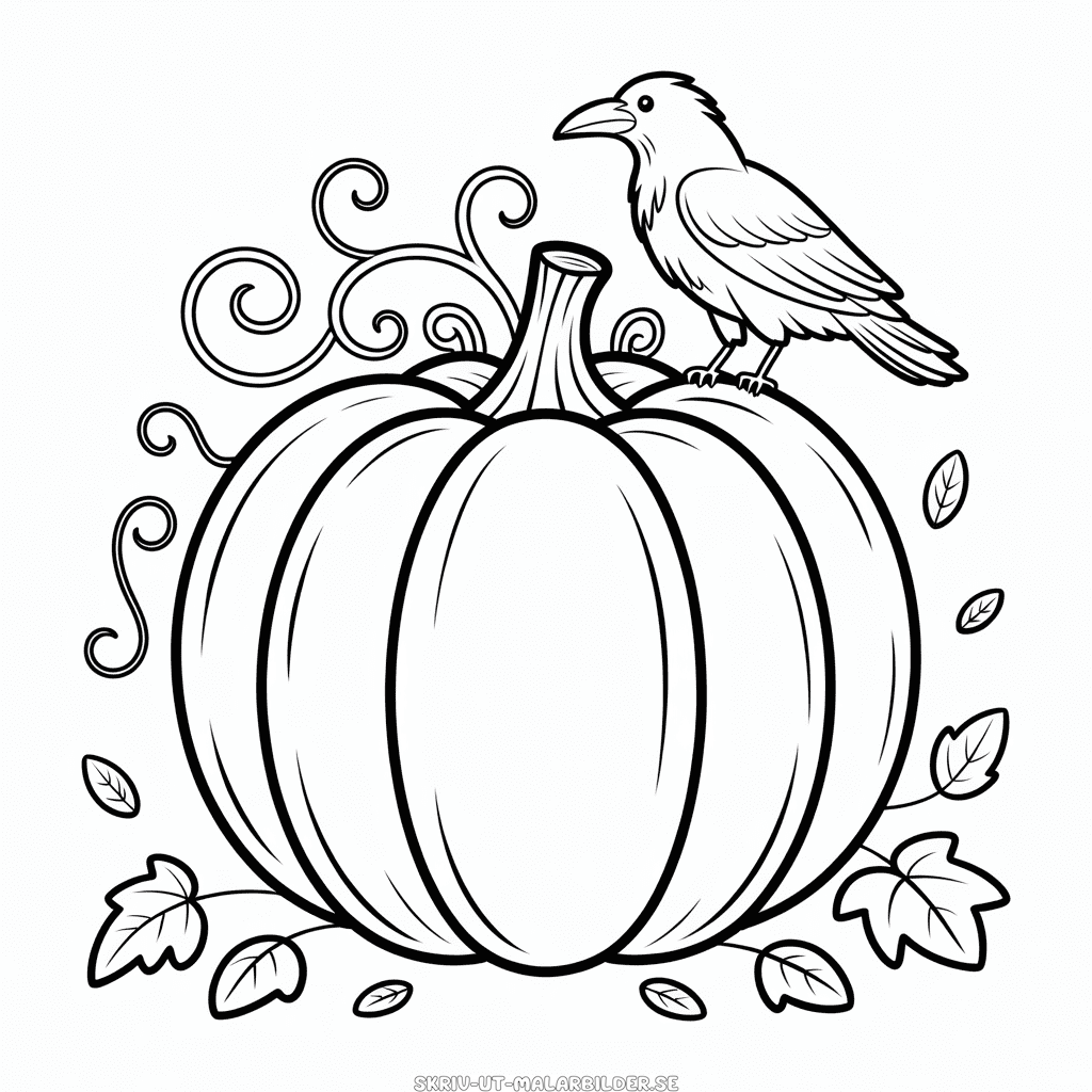 Målarbild Vuxen Halloween Pumpa