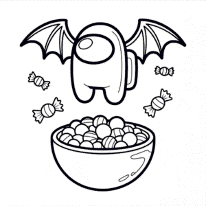 Målarbild Among Us Halloween
