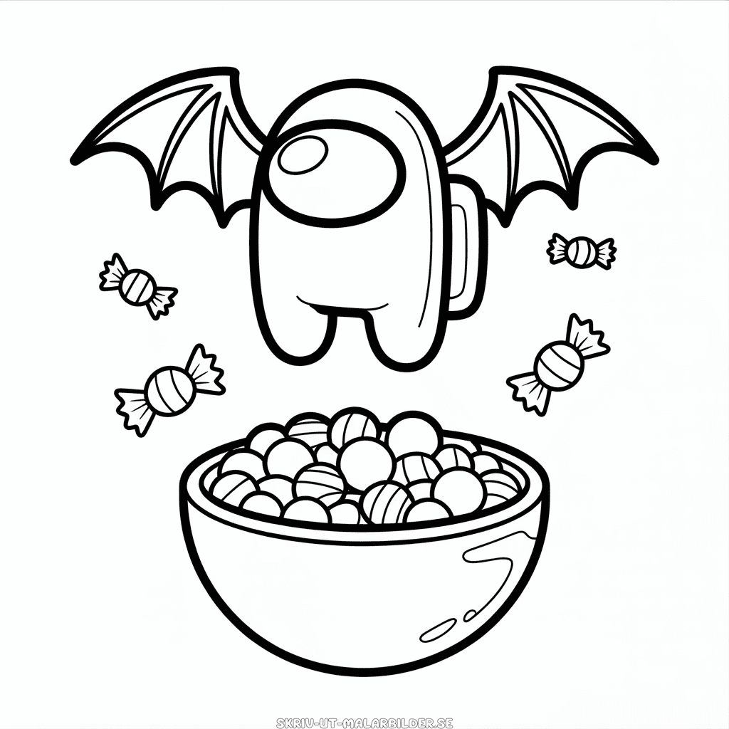 Målarbild Among Us Halloween