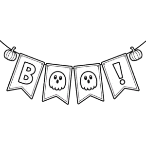 Målarbild Banner Halloween