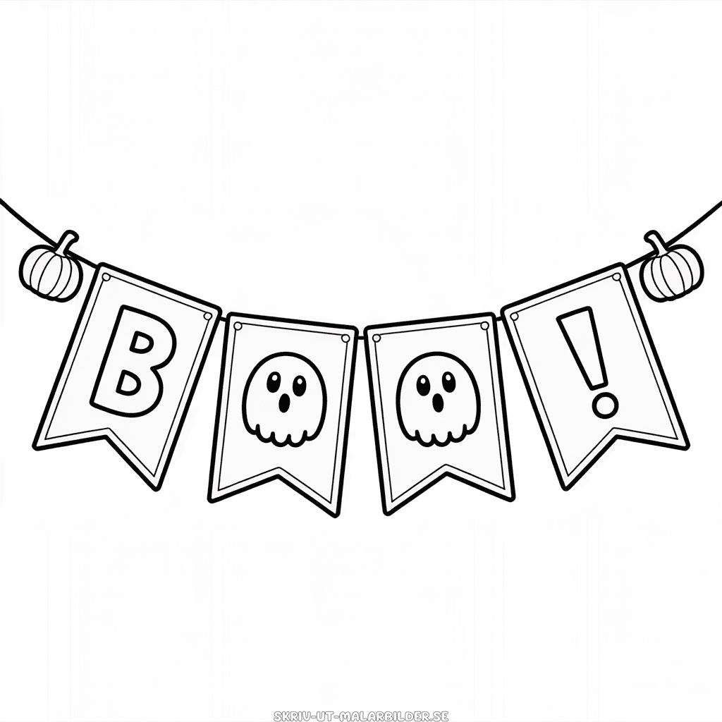 Målarbild Banner Halloween