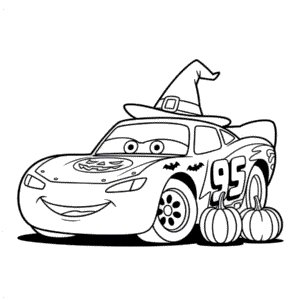 Målarbild Disney Halloween Bil