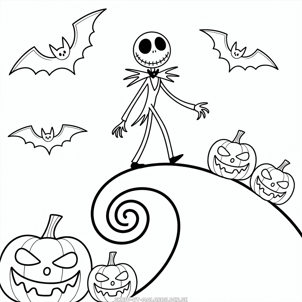 Målarbild Före Julens Halloween Mardröm