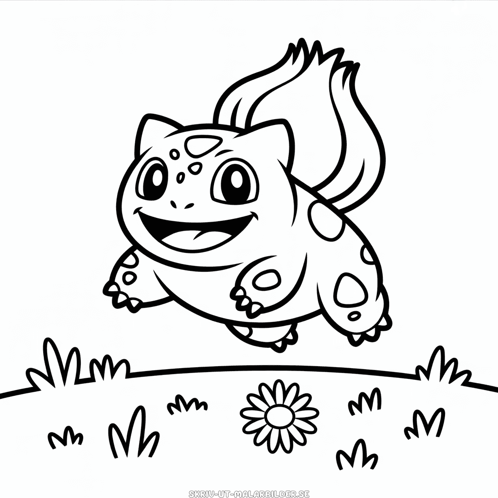 Målarbild Glad Bulbasaur