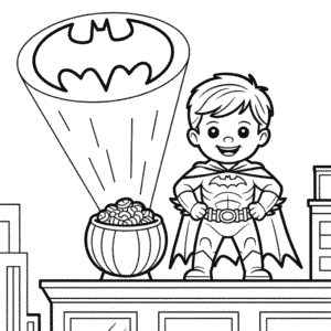 Målarbild Halloween Batman