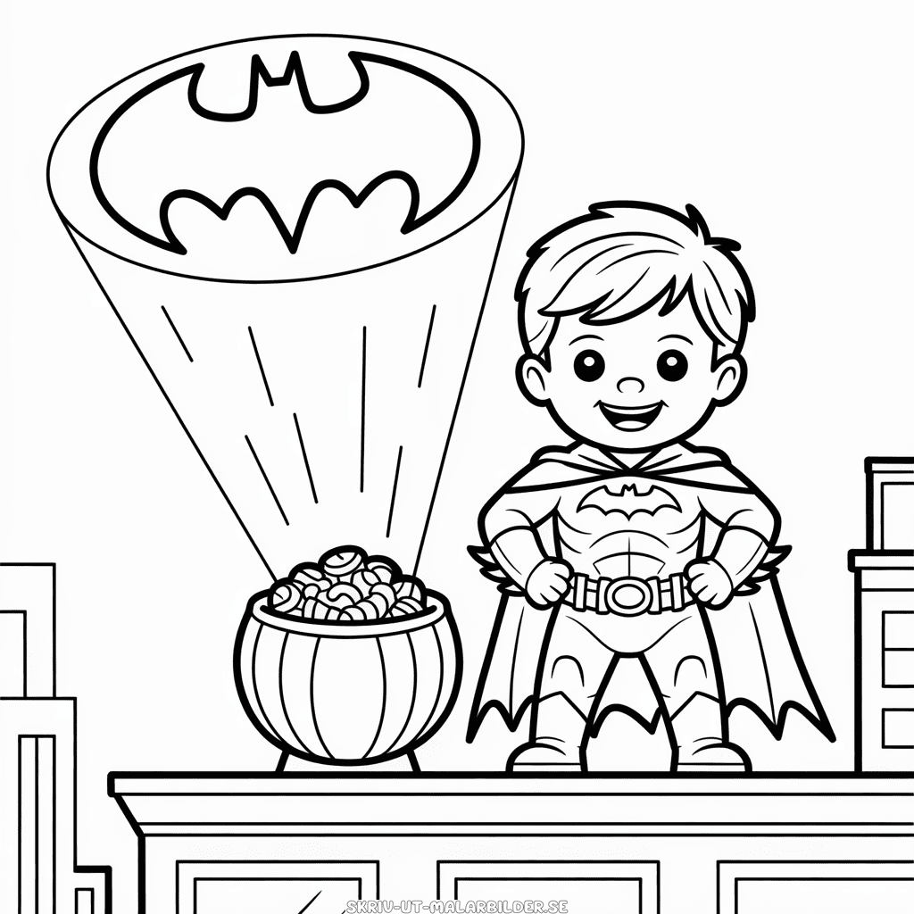 Målarbild Halloween Batman