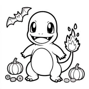 Målarbild Halloween Charmander