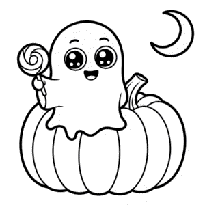 Målarbild Halloween Chibi