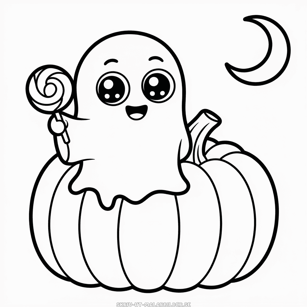 Målarbild Halloween Chibi