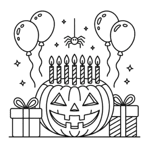 Målarbild Halloween Födelsedag