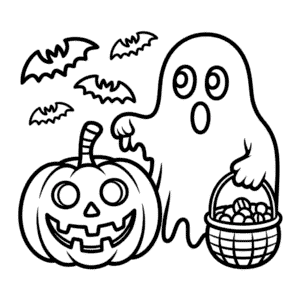 Målarbild Halloween Tecknat