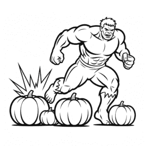 Målarbild Hämndare Halloween
