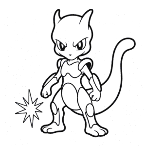 Målarbild Pansar-MewTwo