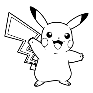 Målarbild Pikachu