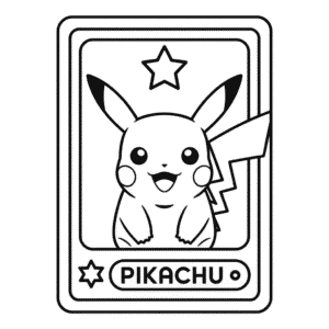 Målarbild Pikachu Kort
