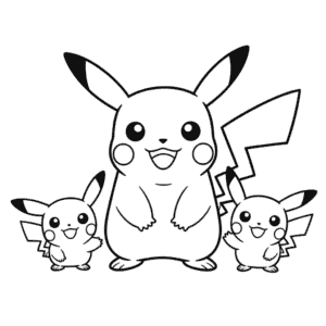 Målarbild Pikachu och Vänner