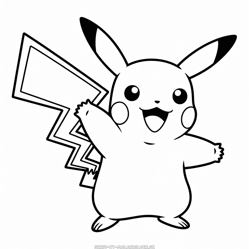 Målarbild Pikachu