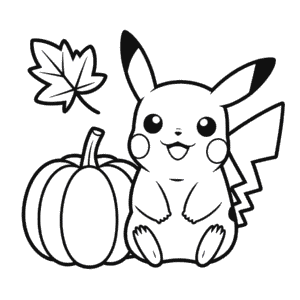 Målarbild Pikachus Tacksägelse