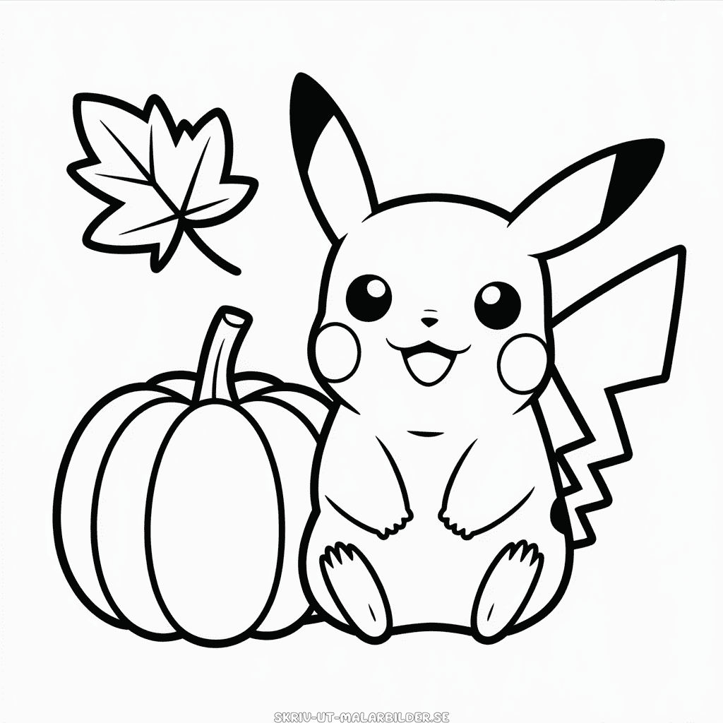 Målarbild Pikachus Tacksägelse