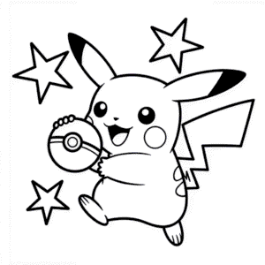 Målarbild Pokémon Pikachu