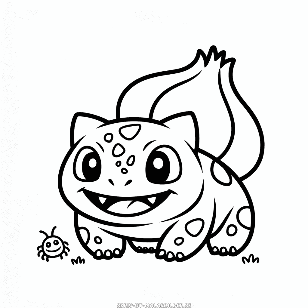 Målarbild Roliga Bulbasaur
