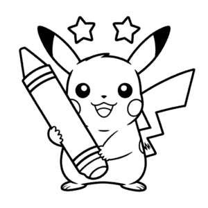 Målarbild Utskrivbar Pikachu