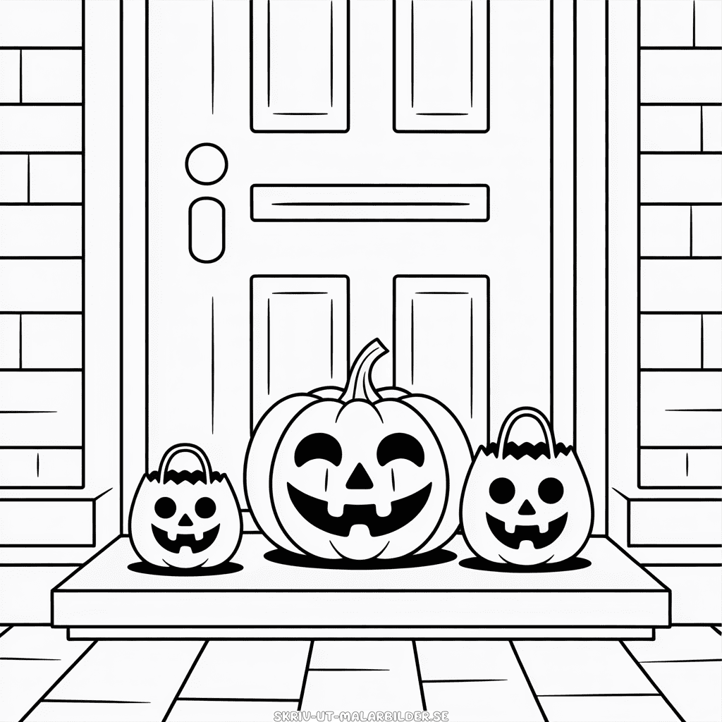 Målarbild Vuxen Enkel Halloween
