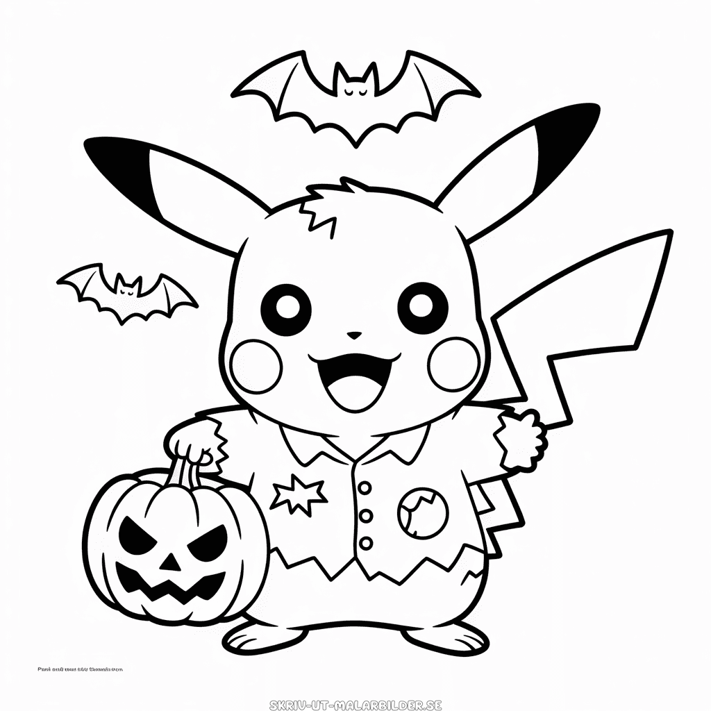 Målarbild Zombie Pikachu