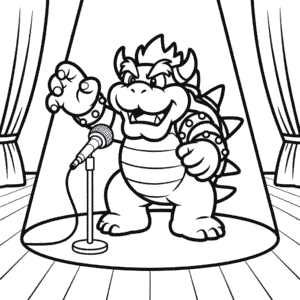 Målarbild Bowser i Mario-filmen