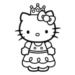 Målarbild Hello Kitty Prinsessan